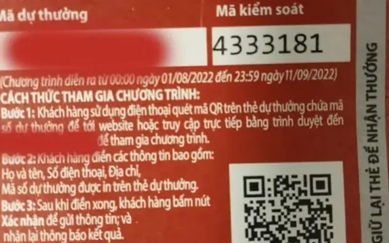 Lừa đổi thẻ bằng việc trúng thưởng có chứa mã QR