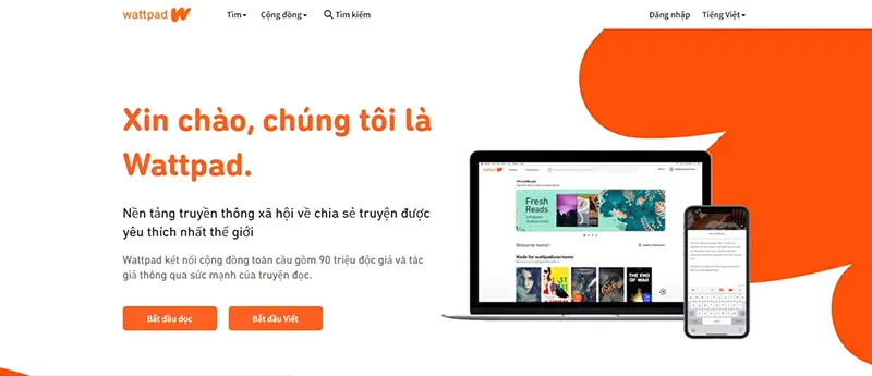 Wattpad là một app viết truyện ngắn online kiếm tiền uy tín