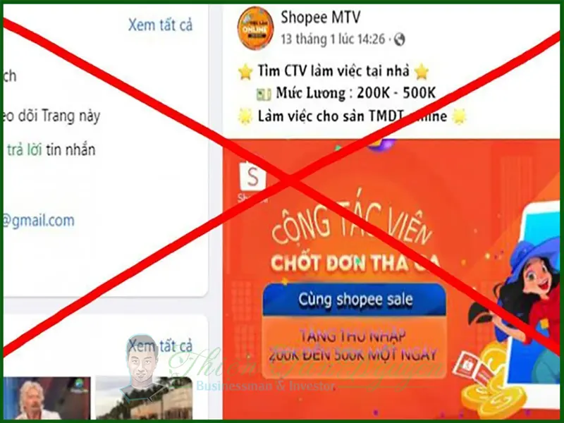 Giả mạo Shopee tuyển dụng.