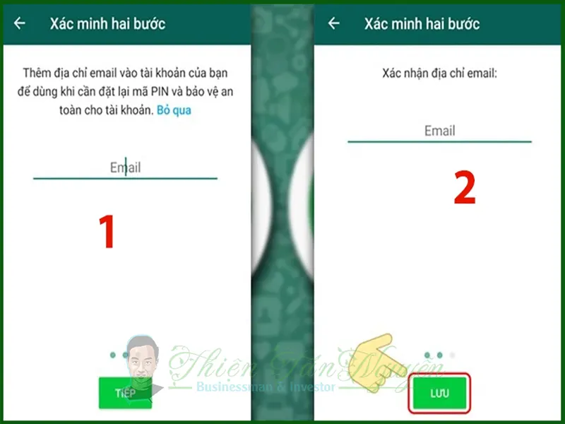 Xác thực 2 bước của WhatsApp